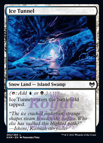 Ice Tunnel 1x FOIL KHM MTG Kaldheim Common MINT blue black land