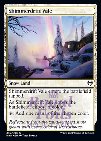 Shimmerdrift Vale 4x FOIL KHM MTG Kaldheim Common MINT snow land