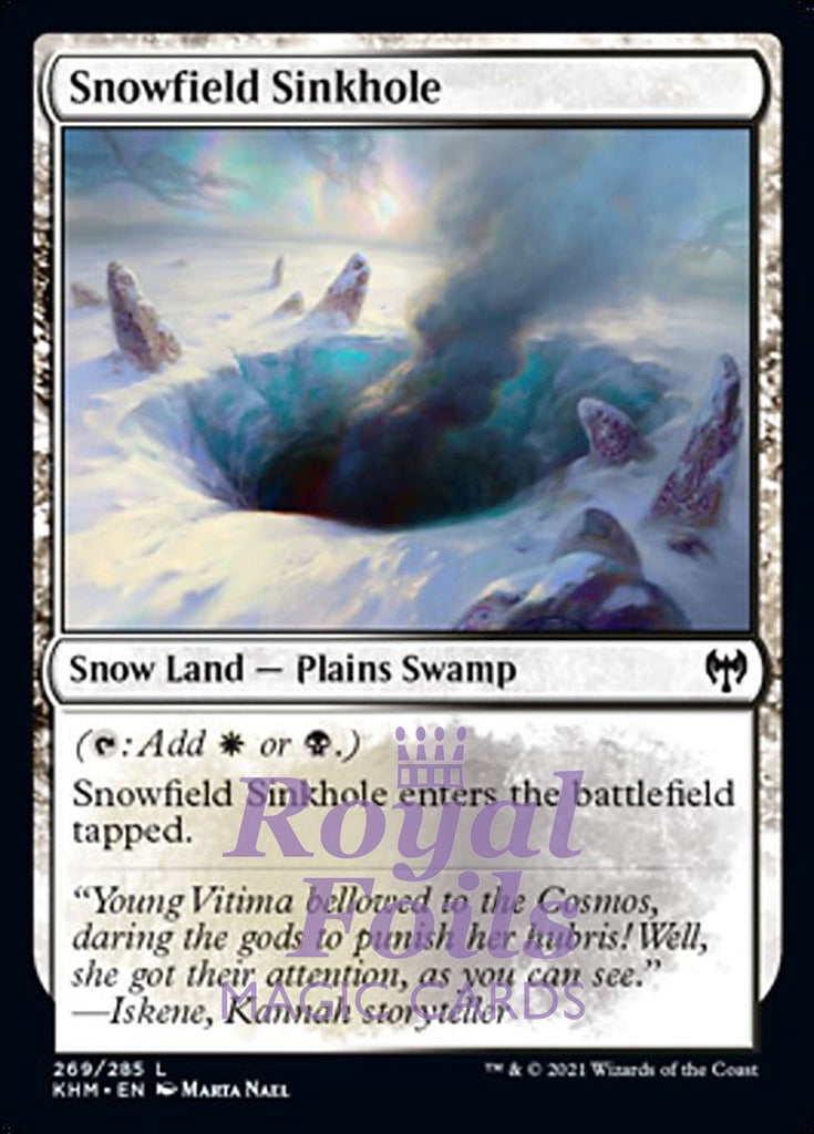 Snowfield Sinkhole 4x FOIL KHM MTG Kaldheim Common MINT white black