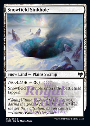 Snowfield Sinkhole 4x FOIL KHM MTG Kaldheim Common MINT white black