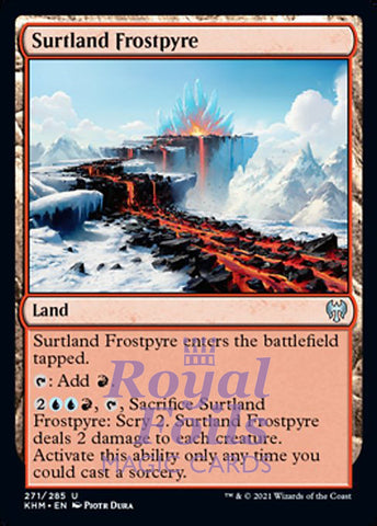 Surtland Frostpyre 4x FOIL KHM MTG Kaldheim Uncommon MINT blue red land