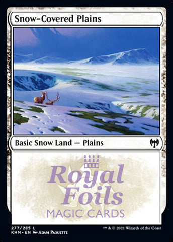 **2x FOIL Snow-Covered Plains #277** KHM MTG Kaldheim Common MINT basic snow land white