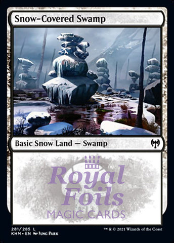 **2x FOIL Snow-Covered Swamp #281** KHM MTG Kaldheim Common MINT basic snow land black