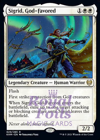 Sigrid, God-Favored 2x FOIL KHM MTG Kaldheim Rare MINT white