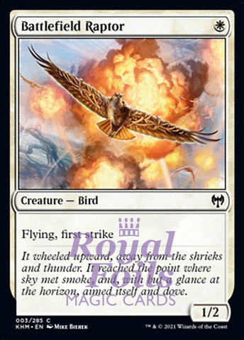 Battlefield Raptor 4x FOIL KHM MTG Kaldheim Common MINT white