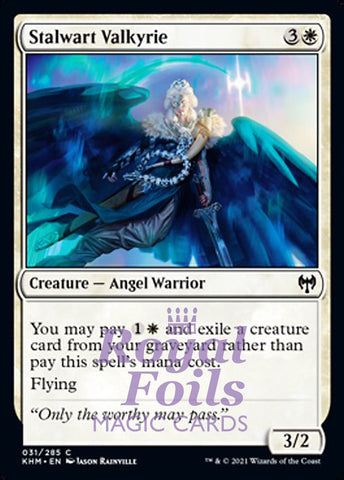 Stalwart Valkyrie 4x FOIL KHM MTG Kaldheim Common MINT white
