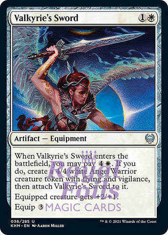 Valkyrie's Sword 4x FOIL KHM MTG Kaldheim Uncommon MINT white artifact