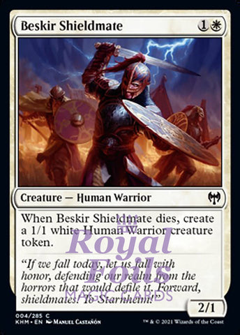 Beskir Shieldmate 4x FOIL KHM MTG Kaldheim Common MINT white