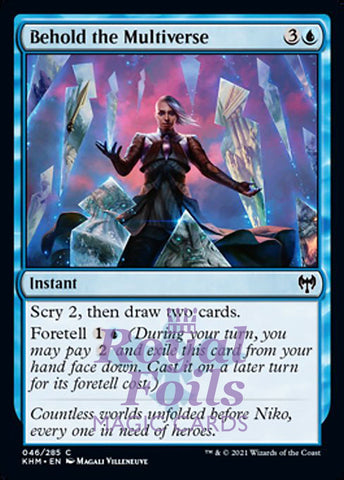 Behold the Multiverse 4x FOIL KHM MTG Kaldheim Common MINT blue