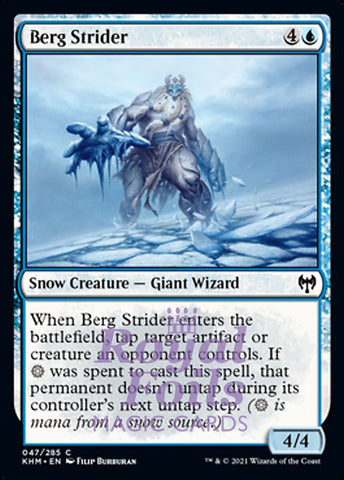 Berg Strider 4x FOIL KHM MTG Kaldheim Common MINT blue