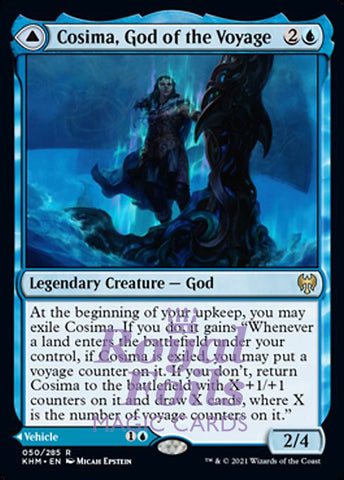 Cosima, God of the Voyage // The Omenkeel 1x FOIL KHM MTG Kaldheim Rare MINT