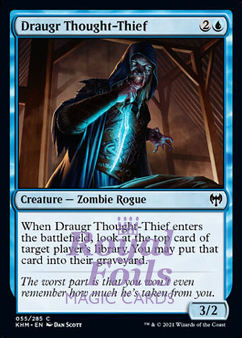 Draugr Thought-Thief 4x FOIL KHM MTG Kaldheim Common MINT blue