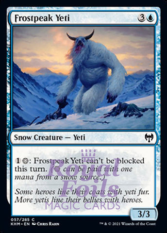 **4x FOIL Frostpeak Yeti** KHM MTG Kaldheim Common MINT blue