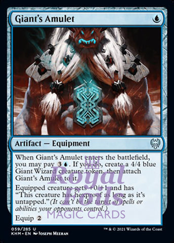 Giant's Amulet 4x FOIL KHM MTG Kaldheim Uncommon MINT blue artifact