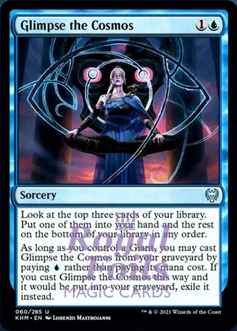 Glimpse the Cosmos 4x FOIL KHM MTG Kaldheim Uncommon MINT blue