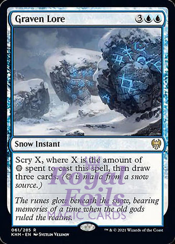 Graven Lore 2x FOIL KHM MTG Kaldheim Rare MINT blue