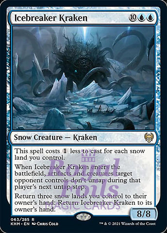 **2x FOIL Icebreaker Kraken** KHM MTG Kaldheim Rare MINT blue