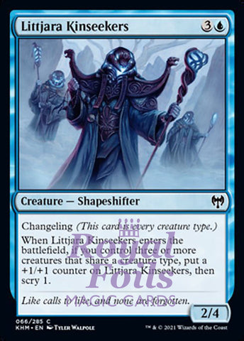 Littjara Kinseekers 4x FOIL KHM MTG Kaldheim Common MINT blue