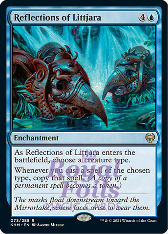 Reflections of Littjara 1x FOIL KHM MTG Kaldheim Rare MINT blue