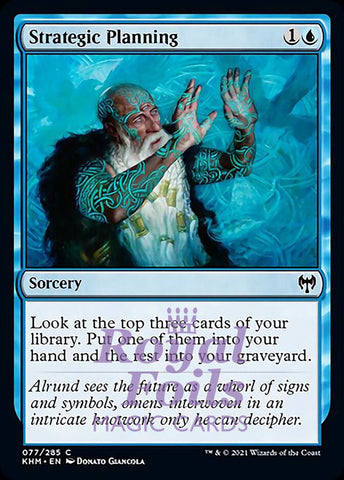 Strategic Planning 4x FOIL KHM MTG Kaldheim Common MINT blue