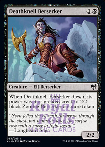 Deathknell Berserker 4x FOIL KHM MTG Kaldheim Common MINT black