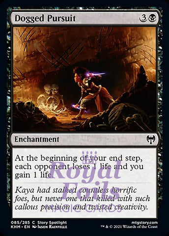 Dogged Pursuit 4x FOIL KHM MTG Kaldheim Common MINT black
