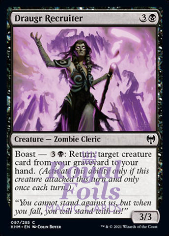 Draugr Recruiter 4x FOIL KHM MTG Kaldheim Common MINT white