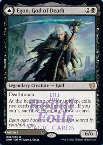 Egon, God of Death // Throne of Death 1x FOIL KHM MTG Kaldheim Rare MINT