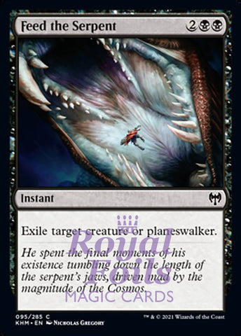 Feed the Serpent 4x FOIL KHM MTG Kaldheim Common MINT black