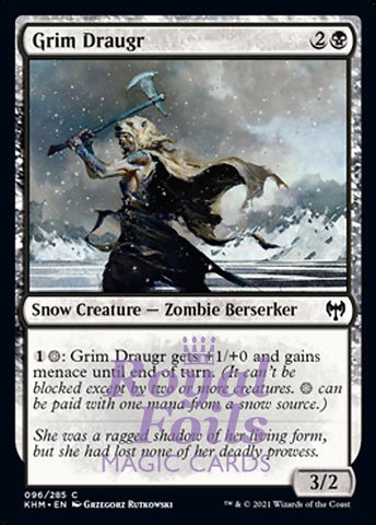 Grim Draugr 4x FOIL KHM MTG Kaldheim Common MINT black